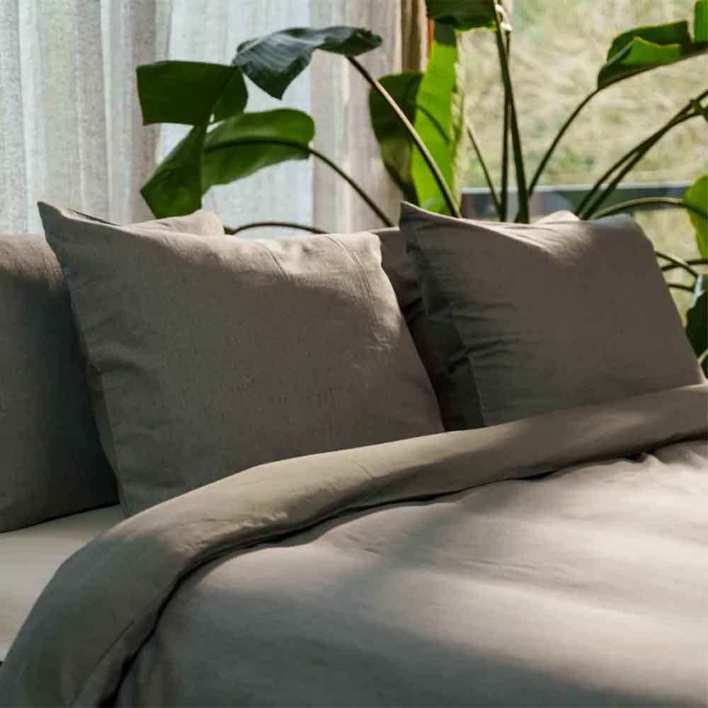 Kayori Rui Grijs 140x200 Peached Twill katoen