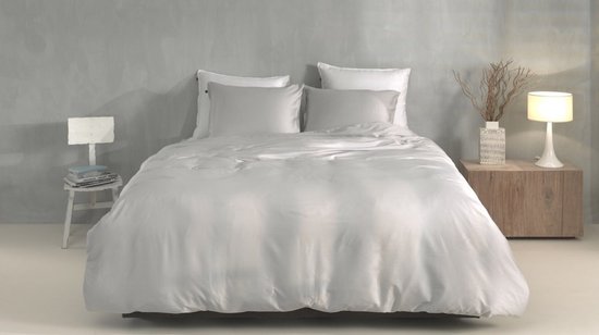 ZO!HOME SATINADO ASH GREY DEKBEDOVERTREK 240X200/220CM 100% KATOENSATIJN