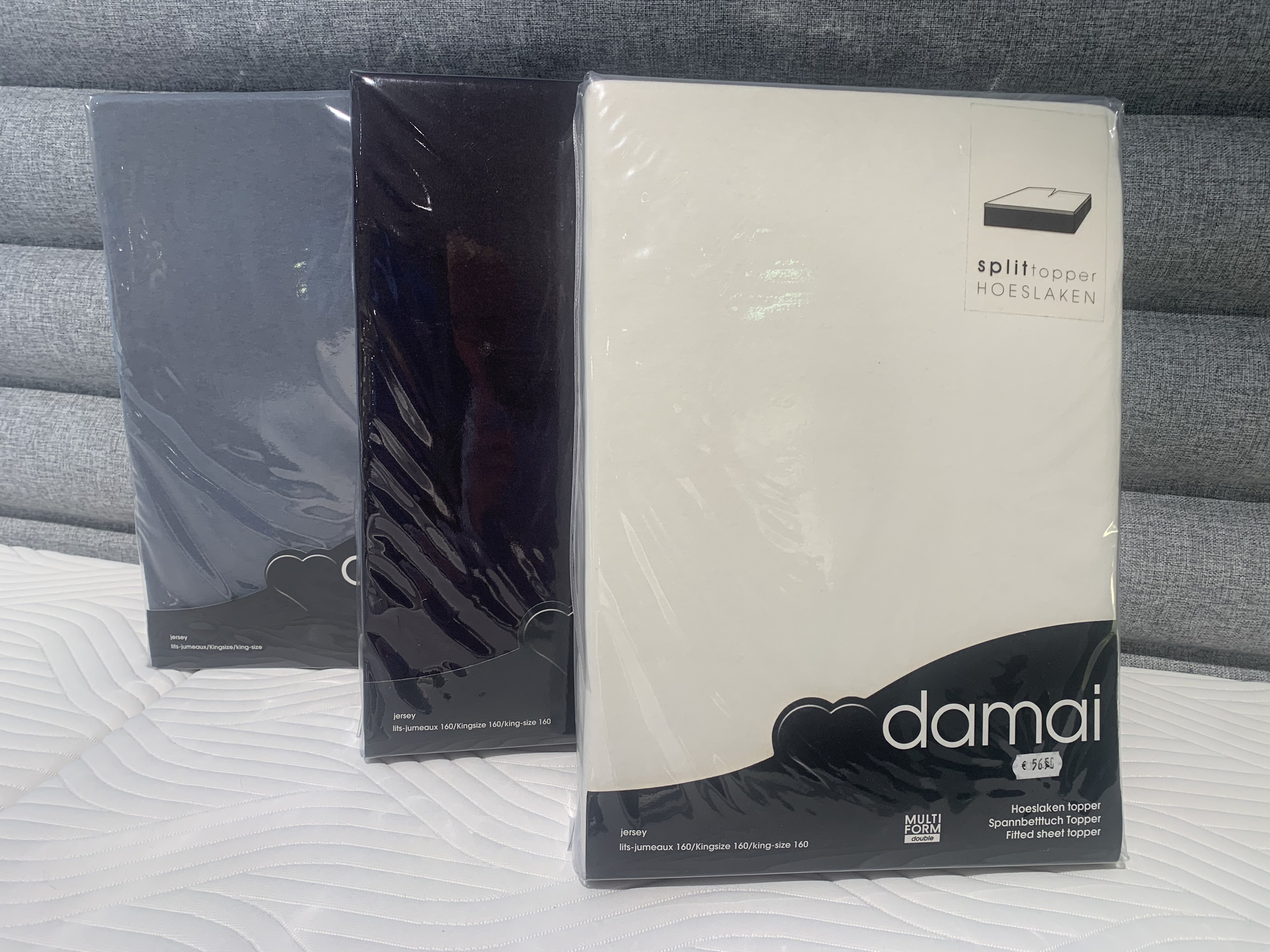 Topper hoeslaken met split 