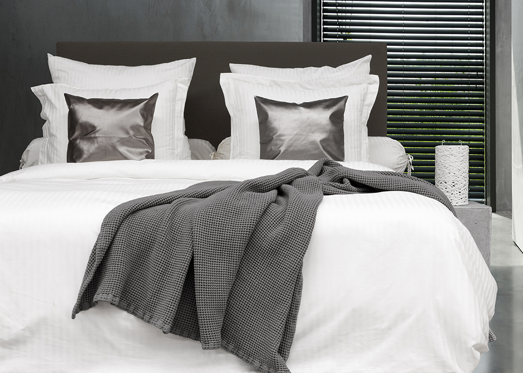 Wafel zomerdeken/plaid dark gull grey