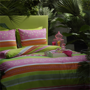 Refined dekbedovertrek Adison Lime Katoensatijn 240x200/220 opruiming