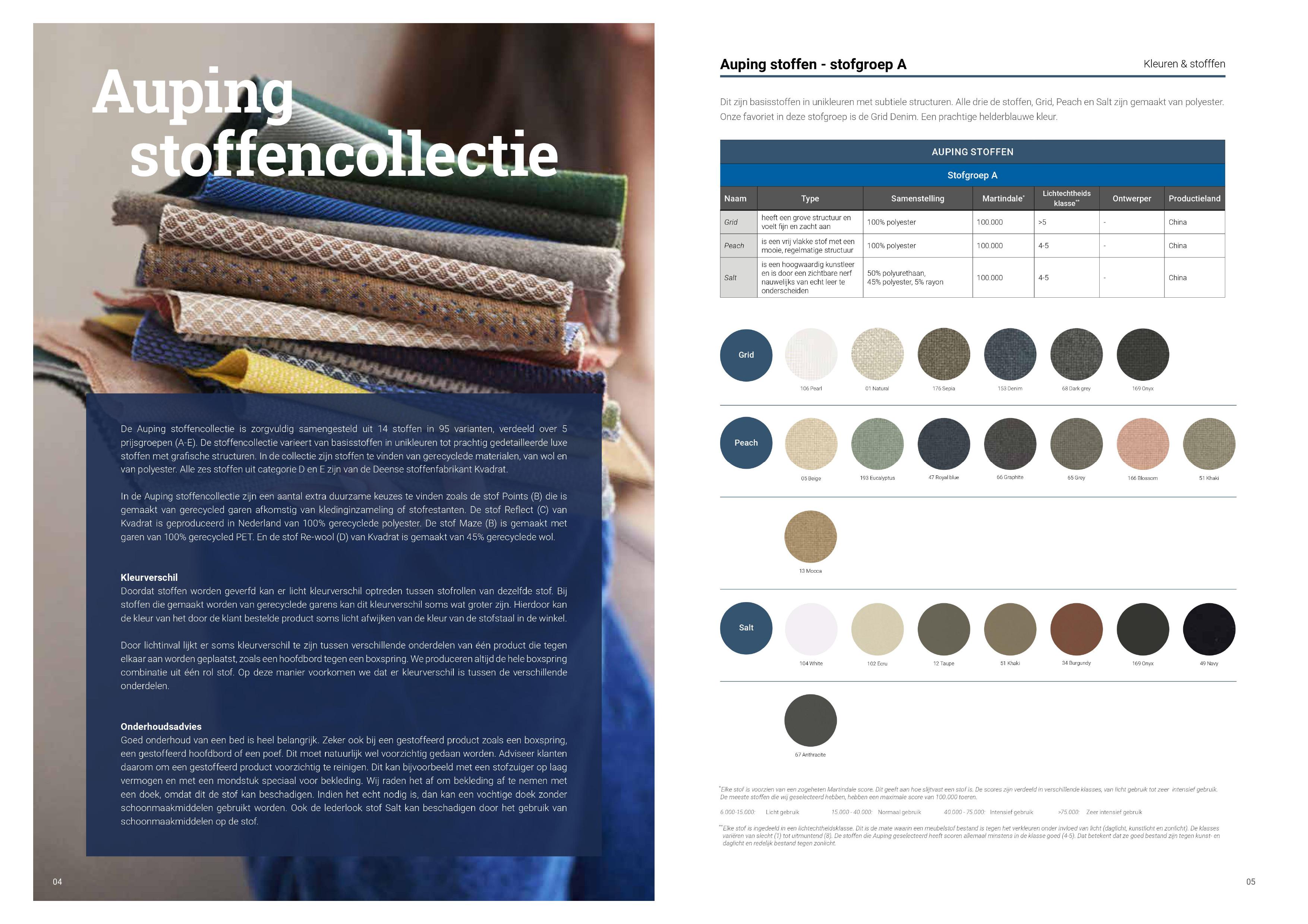 Auping stoffen stofgroep A