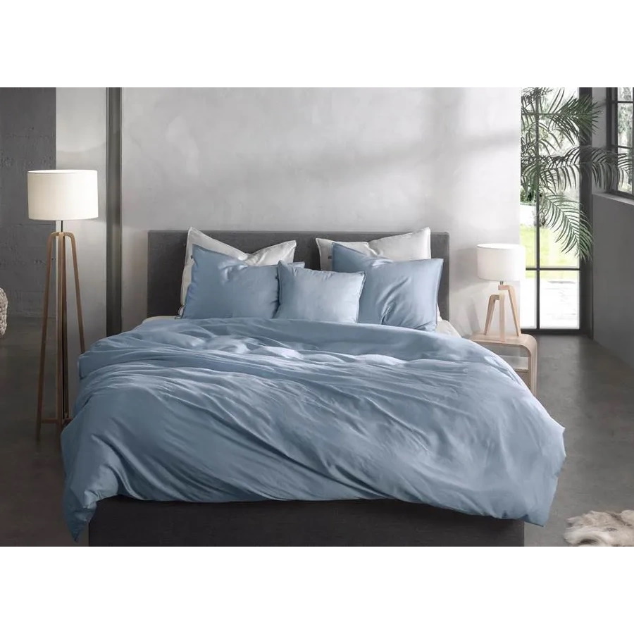 ZO!HOME SATINADO RIVIERA BLUE DEKBEDOVERTREK 240X200/220CM 100% KATOENSATIJN