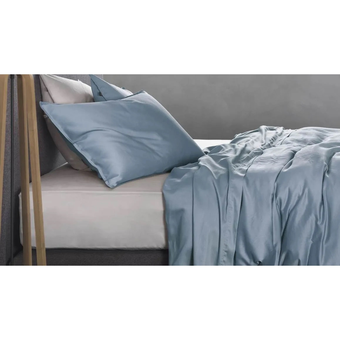 ZO!HOME SATINADO RIVIERA BLUE DEKBEDOVERTREK 240X200/220CM 100% KATOENSATIJN