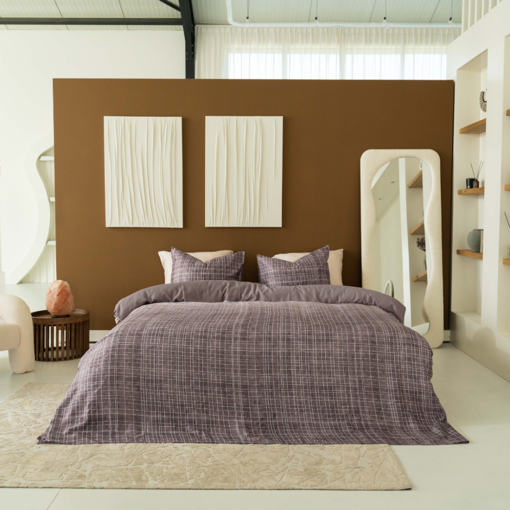 KAYORI SUNAI MAUVE 140X200/220CM KATOENSATIJN