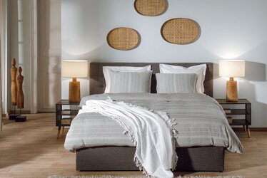 YELLOW DEKBEDOVERTREK DOMINIQUE MELANGE GREY 240X200-220