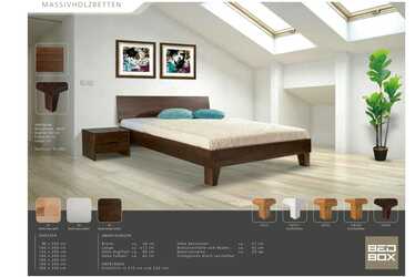 Beuken Basic ledikant wenge met hoofdbord 501.KT en poot 03