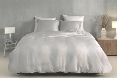 ZO!HOME SATINADO ASH GREY DEKBEDOVERTREK 240X200/220CM 100% KATOENSATIJN