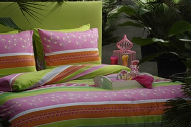 Refined dekbedovertrek Adison Lime Katoensatijn 240x200/220 opruiming