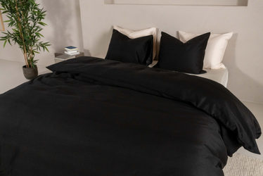 KAYORI KISO ZWART 240X200/220CM 70%TENCEL 30%KATOEN