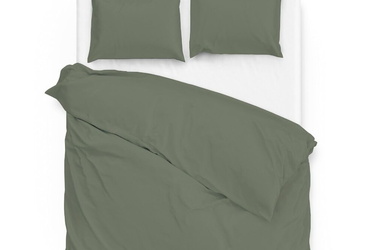 ZO!HOME SATINADO ARMY GREEN DEKBEDOVERTREK 240X200/220CM 100% KATOENSATIJN
