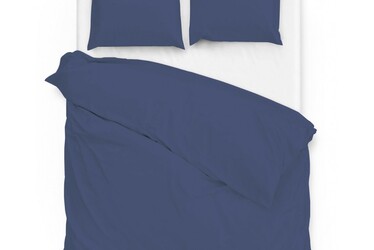 ZO!HOME SATINADO NAVY BLUE DEKBEDOVERTREK 240X200/220CM 100% KATOENSATIJN