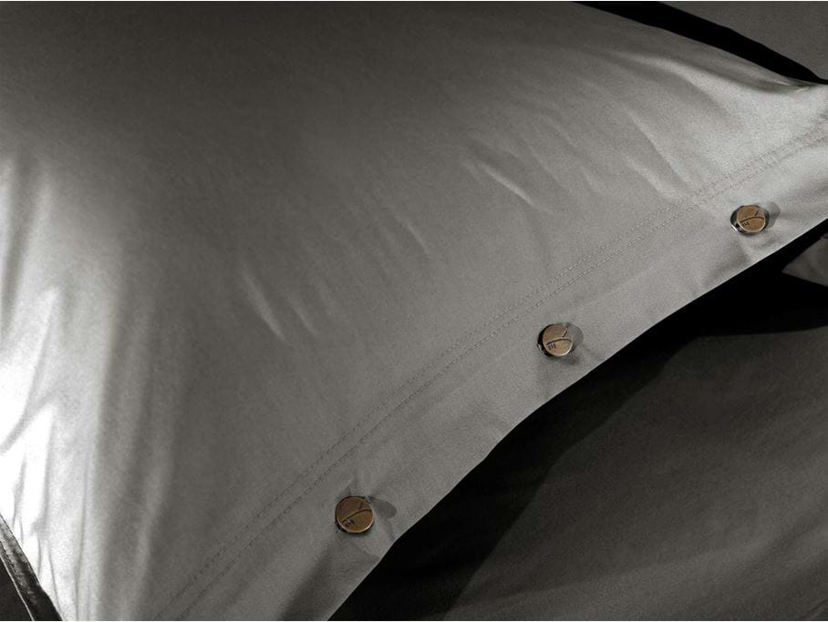 YELLOW PERCALE STEEL GREY 240X200/220CM 100% KATOEN PERKAL