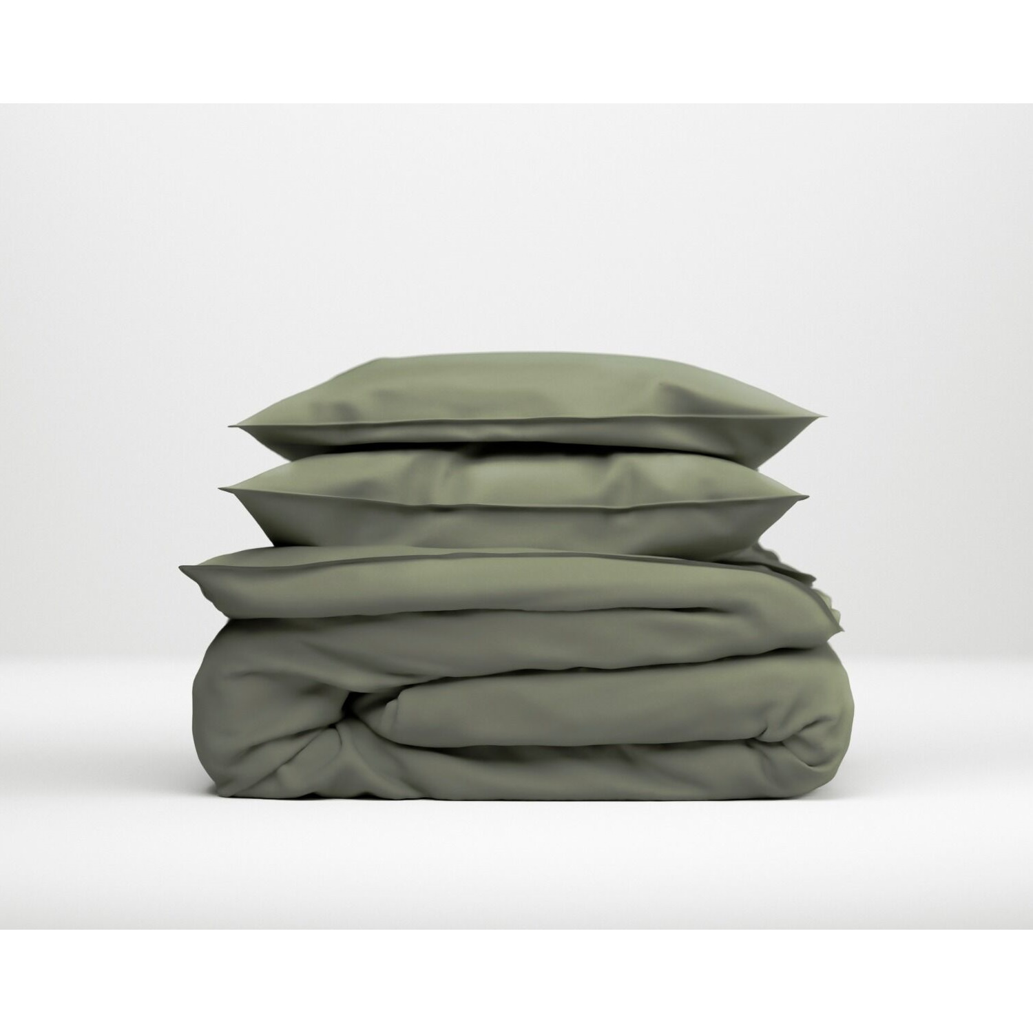 ZO!HOME SATINADO ARMY GREEN DEKBEDOVERTREK 240X200/220CM 100% KATOENSATIJN