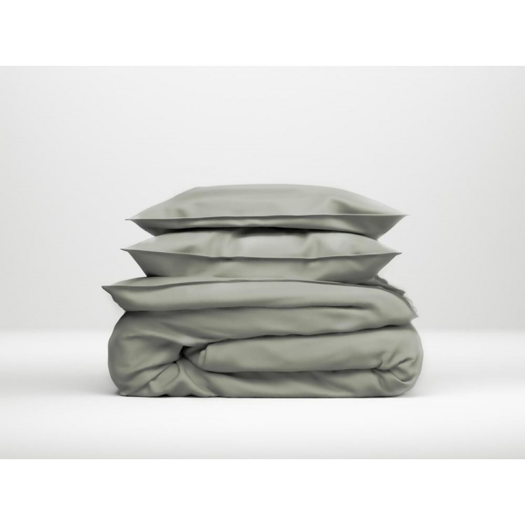 ZO HOME SATINADO IRON GREY DEKBEDOVERTREK 240X200/220CM 100% KATOEN SATIJN