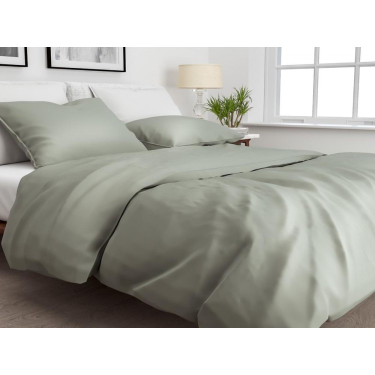 ZO HOME SATINADO IRON GREY DEKBEDOVERTREK 240X200/220CM 100% KATOEN SATIJN