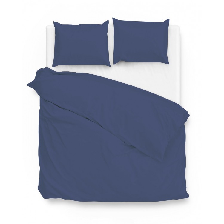 ZO!HOME SATINADO NAVY BLUE DEKBEDOVERTREK 240X200/220CM 100% KATOENSATIJN