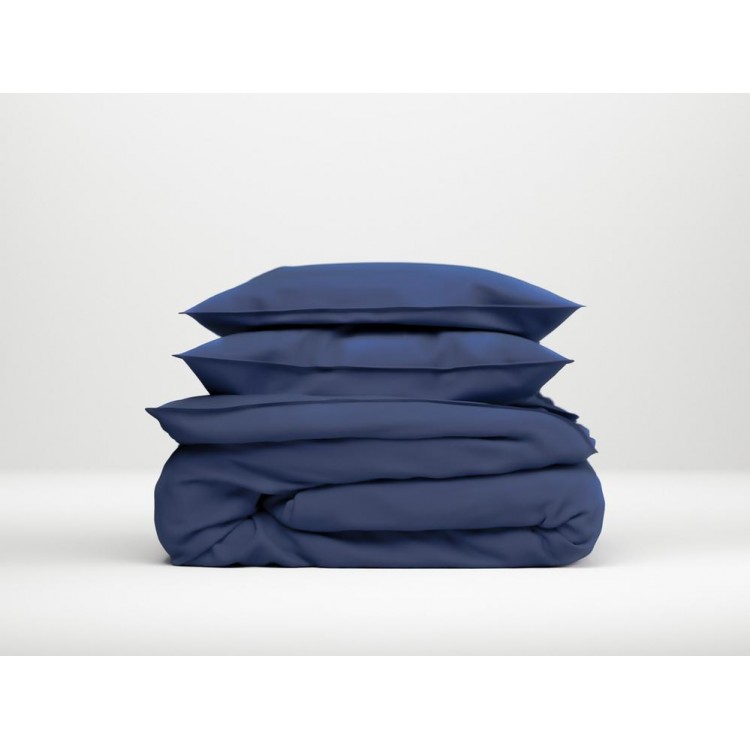 ZO!HOME SATINADO NAVY BLUE DEKBEDOVERTREK 240X200/220CM 100% KATOENSATIJN